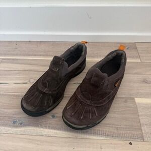 Timberland Brown leather slip-on shoes. Size: US 5